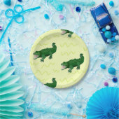 黄色のアリゲーター ペーパープレート (パーティー)