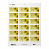 黄色のアルニカの花 ラベル (フルシート)