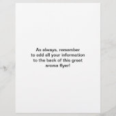 黄色のアロマパターン(の模様が)あるセラピーチャートフライヤー チラシ (裏面)