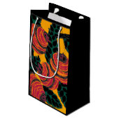 黄色のアンティーク中国の模様を有する抱き枕 スモールペーパーバッグ (裏面アングル)