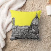 黄色のイタリアンなカテドラル クッション (ブランケット)