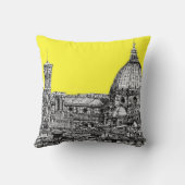 黄色のイタリアンなカテドラル クッション (裏面)