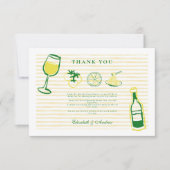 黄色のイタリアンスケ結婚ッチ サンキューカード (正面)