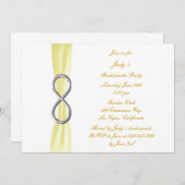 黄色のインフィニティ・バチュロレッテパーティー招待状 招待状 (正面/裏面)