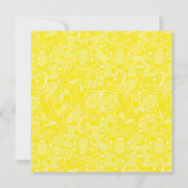 黄色のウェディングドレスにグレーのレース 招待状 (裏面)