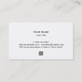 黄色のエレガント幾何学内部設計 名刺 (裏面)