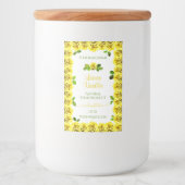 黄色のエレガント白い製品ラベル咲きバラ フードラベル (正面)