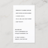 黄色のオクレ海軍配管工 名刺 (裏面)