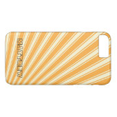 黄色のオレンジ色のストライプ色のファンキーパターン Case-Mate iPhoneケース (裏面(横))