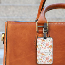 黄色のオレンジ色のパターン名ラゲッジタグ