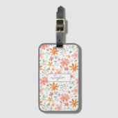 黄色のオレンジ色のパターン名ラゲッジタグ ラゲッジタグ (正面縦)