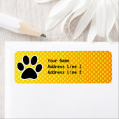 黄色のオレンジ色のポープリント ラベル (インサイチュ)