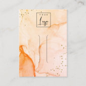 黄色のオレンジ色の水のカラーテクスチャヘアクリップの表示 名刺 (正面)