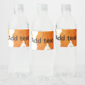 黄色のオレンジ色の水の色を追加文字抽象芸術ペイント ペットボトルラベル (ボトル)