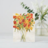 黄色のオレンジ色の花 ポストカード (スタンド正面)