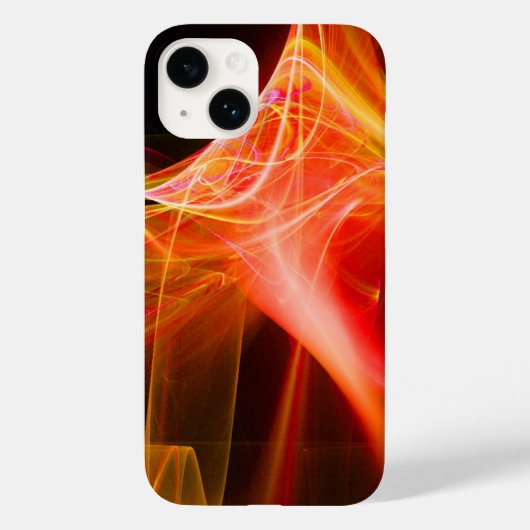 黄色のオレンジ色の赤でフラクタル渦 Case-Mate iPhoneケース (裏面)