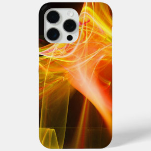 黄色のオレンジ色の赤でフラクタル渦 iPhone 15 PRO MAXケース