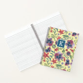 黄色のオールオーバープリントモノグラムのキュートなバイオリン ノートブック (内部)