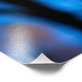 黄色のカエデの葉（青） フォトプリント            (角)