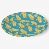 黄色のカエルの漫画 ペーパープレート (アングル)