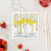 黄色のカクテルとリボン スタンダードカクテルナプキン (インサイチュ)