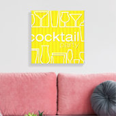 黄色のカクテルパーティー キャンバスプリント (インサイチュ (リビング))