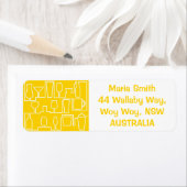 黄色のカクテルパーティー ラベル (インサイチュ)