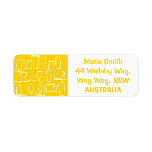 黄色のカクテルパーティー ラベル (正面)