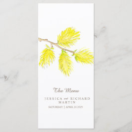 黄色のカタキンスの水結婚色のメニュー メニュー