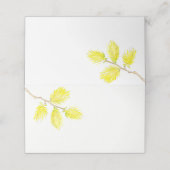 黄色のカチキンの水結婚色の座席表 プレイスカード (外部開封)