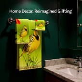 黄色のカナリーの名前Howy バスタオルセット