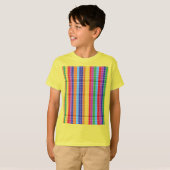 黄色のカラフルな幾何学模様のTシャツ | Bol Tシャツ (正面フル)