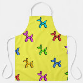 黄色のカラフルバルーンドッグエプロン エプロン (正面)