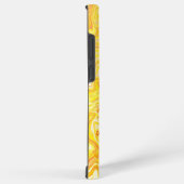 黄色のカラフル抽象芸術大理石テクスチャ液 SAMSUNG GALAXYケース (右側面)