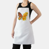 黄色のカリフォルニアポピーと花の蝶 エプロン (インサイチュ)