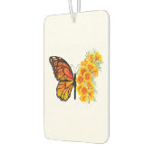 黄色のカリフォルニアポピーを持つ花蝶 カーエアーフレッシュナー (左)