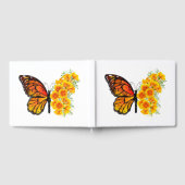 黄色のカリフォルニアポピーを持つ花蝶 ゲストブック (全面)