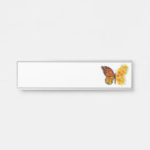 黄色のカリフォルニアポピーを持つ花蝶 サインプレート (正面)