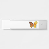 黄色のカリフォルニアポピーを持つ花蝶 サインプレート (正面)