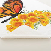 黄色のカリフォルニアポピーを持つ花蝶 シェルパブランケット (3/4)