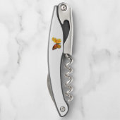 黄色のカリフォルニアポピーを持つ花蝶 ソムリエナイフ (裏面)