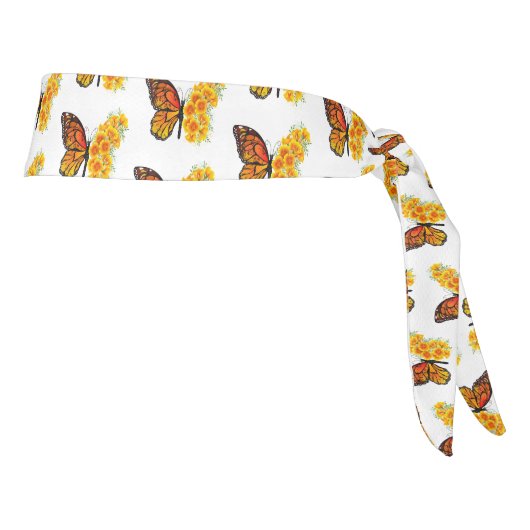 黄色のカリフォルニアポピーを持つ花蝶 タイヘッドバンド (回転90)