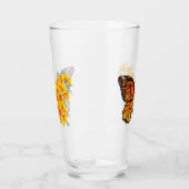 黄色のカリフォルニアポピーを持つ花蝶 タンブラーグラス (左)