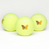 黄色のカリフォルニアポピーを持つ花蝶 テニスボール (マルチ)