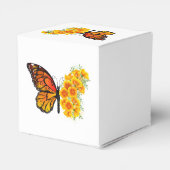 黄色のカリフォルニアポピーを持つ花蝶 フェイバーボックス (裏面サイド)