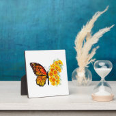 黄色のカリフォルニアポピーを持つ花蝶 フォトプラーク (インサイチュ)