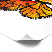 黄色のカリフォルニアポピーを持つ花蝶 フォトプリント            (角)