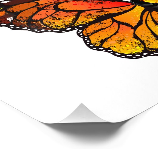 黄色のカリフォルニアポピーを持つ花蝶 フォトプリント            (角)