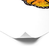 黄色のカリフォルニアポピーを持つ花蝶 フォトプリント            (角)