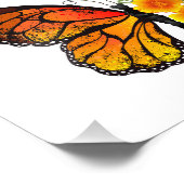 黄色のカリフォルニアポピーを持つ花蝶 フォトプリント            (角)